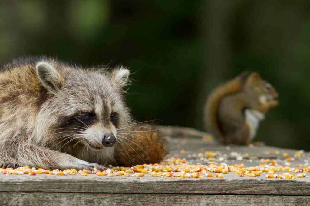 raccoon and squirrel